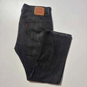 Black Levi's 505 Regular Fit Jeans – W36 L30